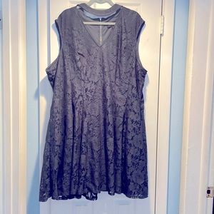 Navy lace sleeveless dress